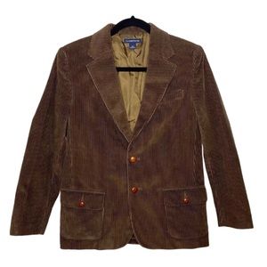Land’s End Blazer Brown Corduroy Lined size 12